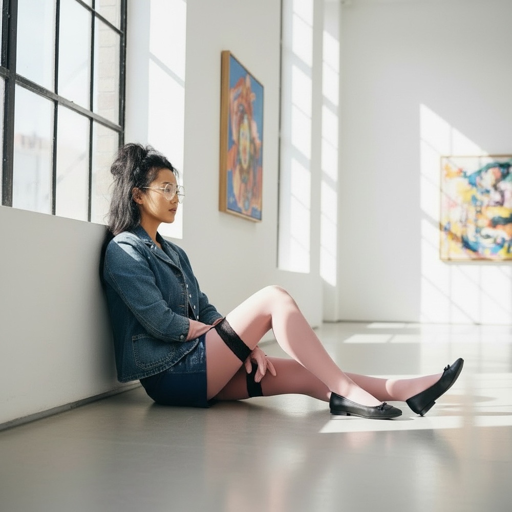 Vintage Ralph Lauren Denim Blazer Pearl Shell Buttons 90s Y2K Old Money S - Picture 3 of 14